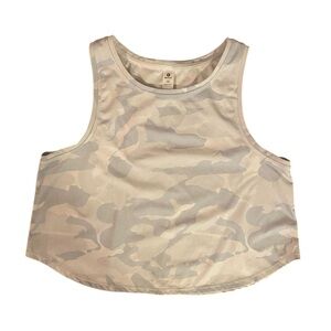 90 Degree By Reflex tank size medium Camo cropped gray white activewear
